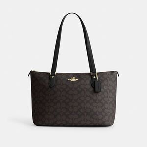 Coach Signature Brown and Black Tote